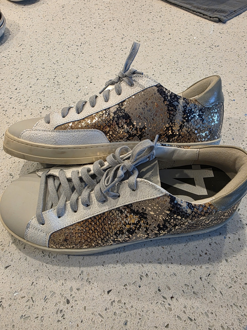 P448 JOHN PICASSO 41 Metallic Gold Snakeskin